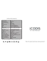 ICODIS G1 User Manual preview