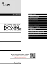 Preview for 1 page of Icom A120 24 USA Full Manual