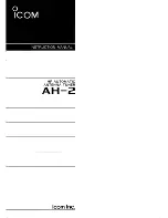 Preview for 1 page of Icom AH-2 Insrtuction Manual