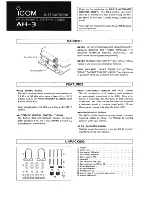 Icom AH-3 Instructions Manual preview