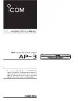 Icom AP-3 Instruction Manual предпросмотр