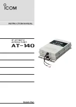 Preview for 1 page of Icom AT-140 Instruction Manual