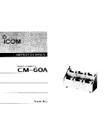 Preview for 1 page of Icom CM-60A Instruction Manual