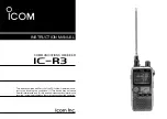 Icom COMMUNICATIONS RECEIVER IC-R3 Instruction Manual preview