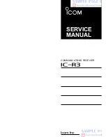 Preview for 1 page of Icom COMMUNICATIONS RECEIVER IC-R3 Service Manual