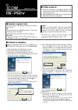 Preview for 1 page of Icom CS-F50V Instructions