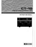 Preview for 1 page of Icom CT-10 Instruction Manual