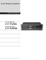 Icom CY-F121S Instruction Manual preview
