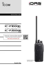 Preview for 1 page of Icom F1000D 01 Operating Manual