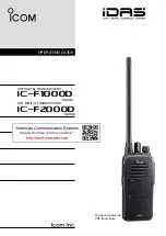 Предварительный просмотр 1 страницы Icom F1000D 01 Operating Manual