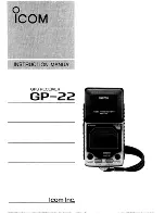 Icom GP-22 Instruction Manual preview