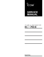 Icom i703 Service Manual preview