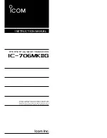 Preview for 1 page of Icom I706MKTMG Instruction Manual