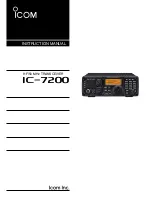 Icom i7200 Instruction Manual предпросмотр