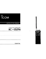 Предварительный просмотр 1 страницы Icom IC-02N Instruction Manual