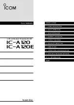 Preview for 1 page of Icom IC-120 Full Manual