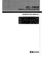 Icom IC-120 Instruction Manual preview