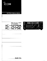 Icom IC-1275A Instruction Manual preview