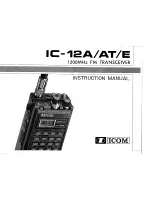 Icom IC-12A Instruction Manual предпросмотр