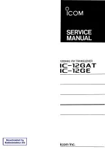 Предварительный просмотр 1 страницы Icom IC-12GAT Service Manual