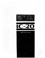 Preview for 1 page of Icom IC-20 Instruction Manual