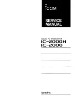Preview for 1 page of Icom IC-2000 Service Manual