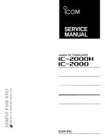 Preview for 1 page of Icom IC-2000H Service Manual