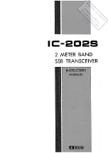 Icom IC-202S Instruction Manual preview