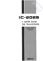 Предварительный просмотр 1 страницы Icom IC-202S Instruction Manual