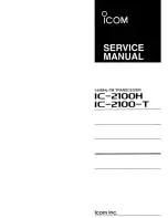 Preview for 1 page of Icom IC-2100-T Service Manual