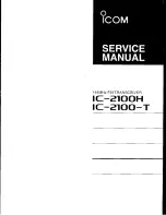 Предварительный просмотр 1 страницы Icom IC-2100H Service Manual