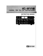 Preview for 1 page of Icom IC-211E Instruction Manual