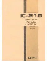 Icom IC-215 Instruction Manual предпросмотр