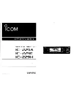 Preview for 1 page of Icom IC-229A Insrtuction Manual