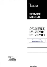 Icom IC-229A Service Manual preview