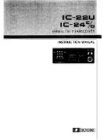 Preview for 1 page of Icom IC-22E Instruction Manual