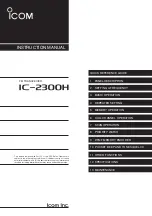 Preview for 3 page of Icom IC-2300H Instruction Manual