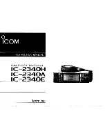 Preview for 1 page of Icom IC-2340A Instruction Manual