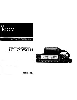 Icom IC-2350H Instruction Manual предпросмотр