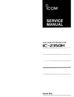 Предварительный просмотр 1 страницы Icom IC-2350H Service Manual