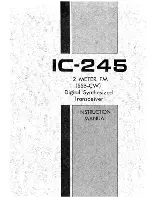 Icom IC-245 Insrtuction Manual preview