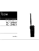 Preview for 1 page of Icom IC-24ET Instruction Manual