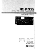 Предварительный просмотр 1 страницы Icom IC-251A Instruction Manual