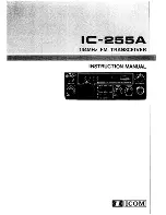 Предварительный просмотр 1 страницы Icom IC-255A Instruction Manual