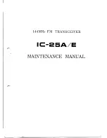 Предварительный просмотр 2 страницы Icom IC-25A Maintenance Manual