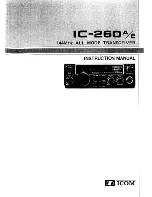 Предварительный просмотр 1 страницы Icom IC-260A Instruction Manual