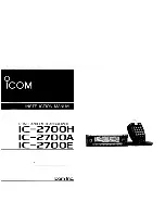 Icom IC-2700A Instruction Manual предпросмотр