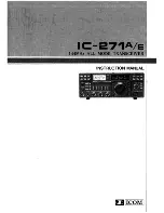 Icom IC-271A/E Instruction Manual предпросмотр