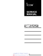 Preview for 1 page of Icom IC-2725E Service Manual