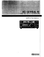 Предварительный просмотр 1 страницы Icom IC-275A Instruction Manual